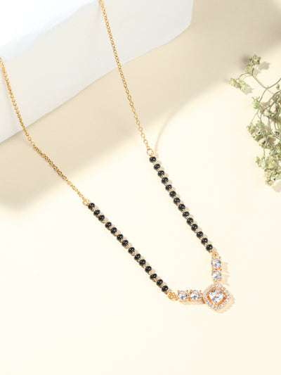 Square diamond shape mangalsutra