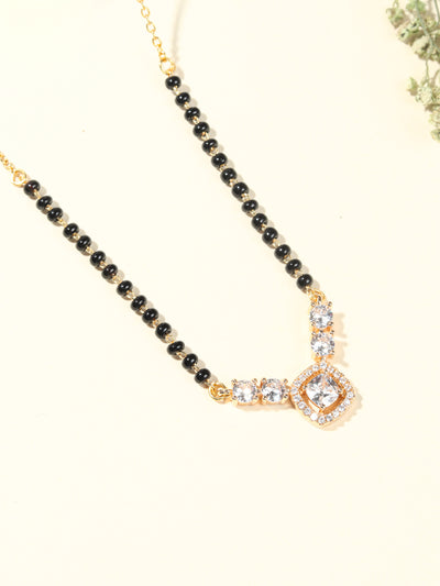 Square diamond shape mangalsutra