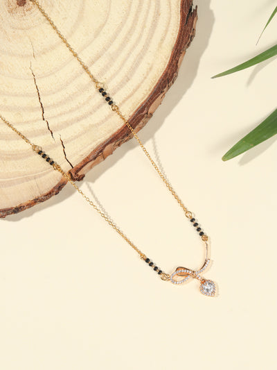 Crystal fringe mangalsutra